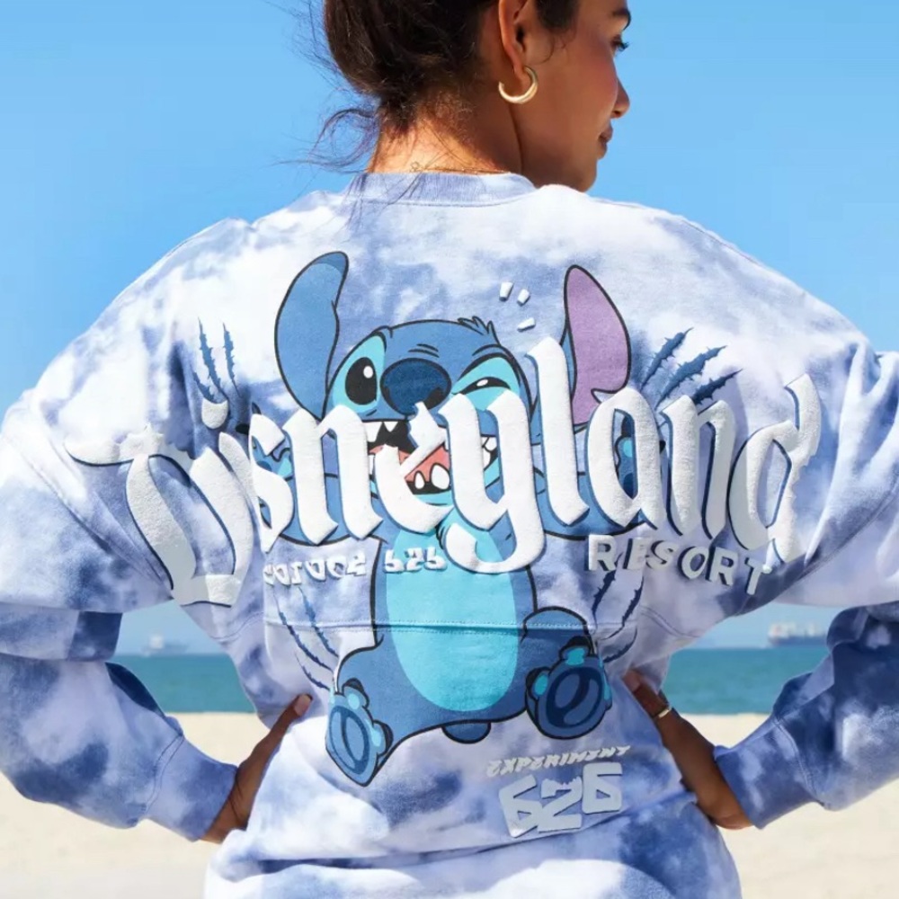 Disneyland Disney Parks Stitch Spirit Jersey Tie-Dye Blue Experiment 626 Sz XS